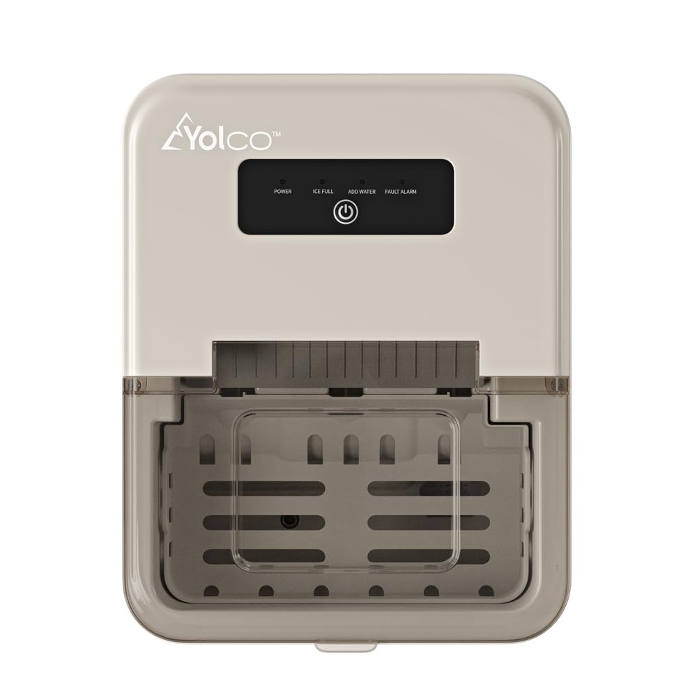Yolco ICM1 - Macchina per cubetti di ghiaccio, design compatto, 10 kg in 24 ore, 12-24 V