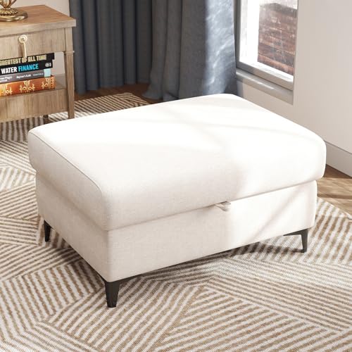 Image of Upvilla 35 inch Large Storage Ottoman for Living Room(Beige)