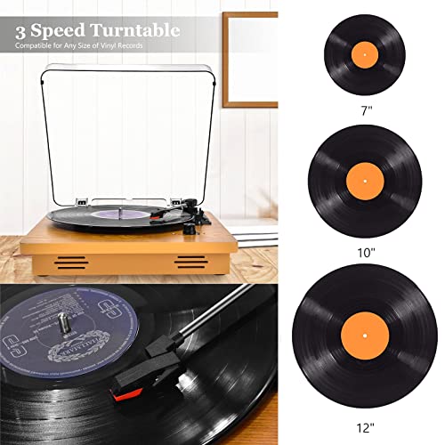 VIFLYKOO Platine Vinyle Bluetooth, Tourne Disque Vinyle avec 2 Haut-Parleurs Stéréo, 3 Vitesses, 33/45/78 u/Min, Prend… - Les Beatles, Paul McCartney, John Lennon, RIngo Starr, George Harrison VIFLYKOO Platine Vinyle Bluetooth, Tourne Disque Vinyle avec 2 Haut-Parleurs Stéréo, 3 Vitesses, 33/45/78 u/Min, Prend… – Image 5