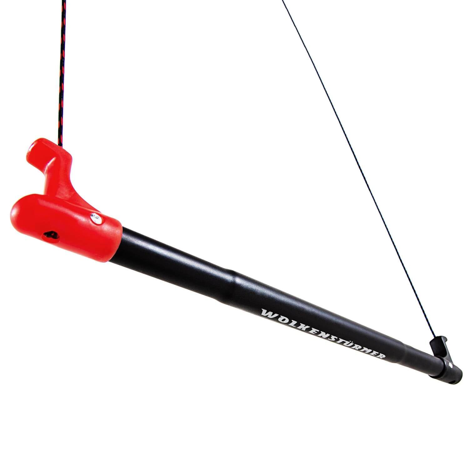 Wolkenstürmer Lenkstange, 2 Linien, Schaumstoff, Gummi, Schwarz/Rot, 56 cm