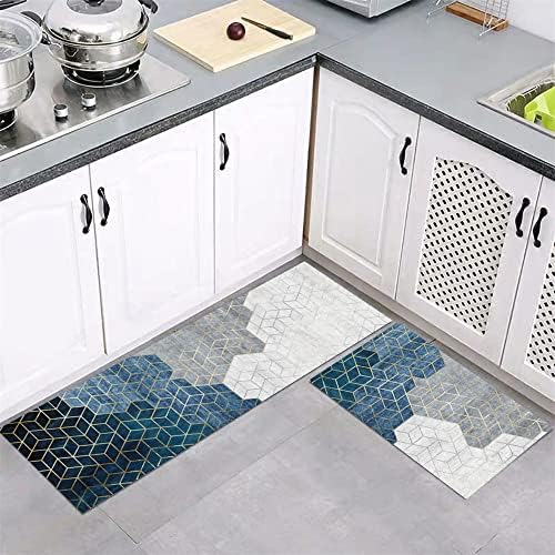 Meryado Kitchen Rug Set, Kitchen Mats, Kitchen Mat, Set of 2 Kitchen Mats, 40 x 60 cm and 40 x