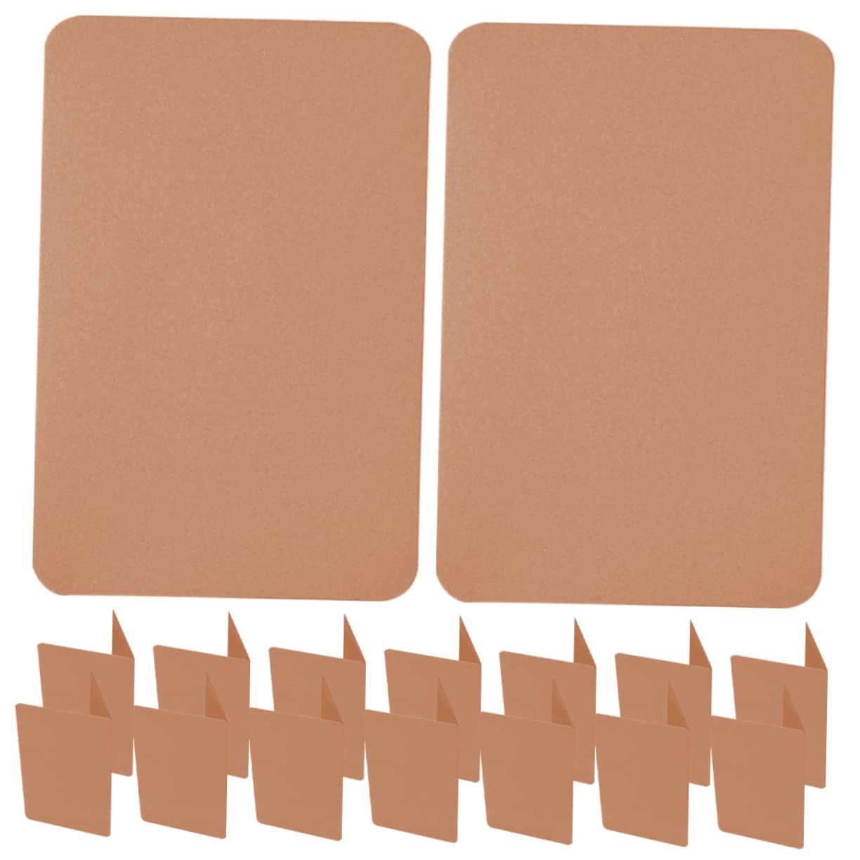SEWACC Tarjetas de Felicitación en Blanco de Papel Kraft 100 Uds Rosa | Plegables para Escribir, Estilo Sencillo, Temporada Festiva y Fiestas, Formato Manual