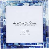 Vista 37 de Marco de fotos chic madreperla hecho a mano vintage 4x6 gris