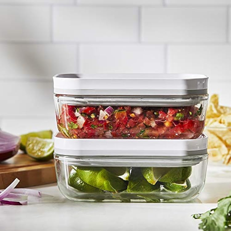 ZWILLING Fresh & Save 3-pc Glass Food Storage Vacuum Containers Meal Prep Container - Small & Large Containers