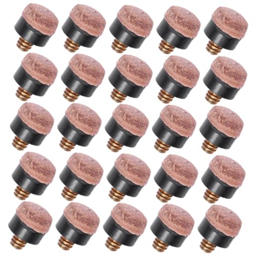 GOOHOCHY 40Pcs Billiard Replacement Tips Screw Leather Tips for Pool Easy Installation Durable and Wear Resistant Billiard Accessories for Improved Control and Performance