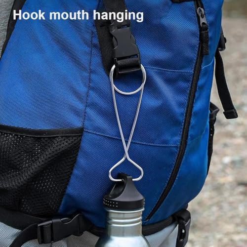 Espalhador de boca de aço inoxidável, 2 peças, ganchos para pendurar na boca de peixe para acampamento ao ar livre e caminhadas