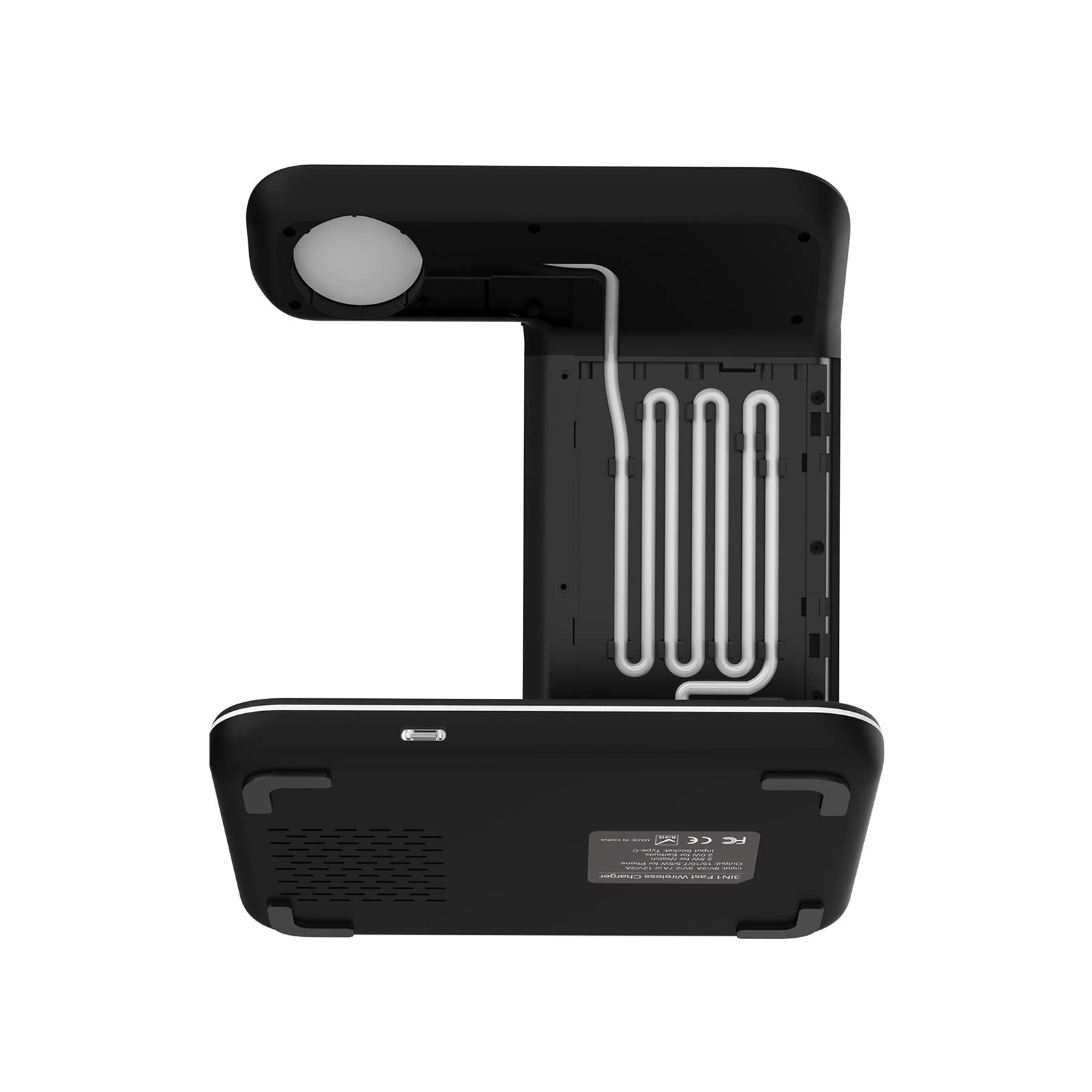 15W 3 en 1 Station de Charge Rapide Qi Chargeur sans Fil USB Charge Support téléphone for téléphones, Tablette Conception Portable