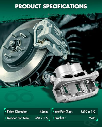 Image of SCITOO 18B5026A Front Left Disc Brake Caliper w /Bracket Fit For Ford For Edge 2007-2010,For Lincoln For MKX 2007-2010, Double Pistons