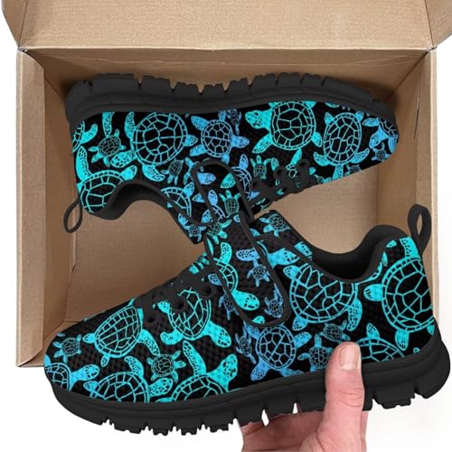 Girls Shoes Non Slip Lightweight Breathable Comfortable Sport Walking Athletic Running Tennis Sneakers (Little Kid) Turtle Pattern2