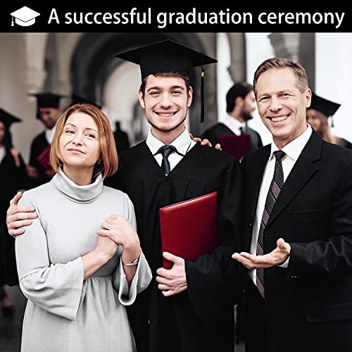 KEELYY Bachelor Hut Unisex Doktorhut Graduation Cap Verstellbar Bachelor Abschluss Hut für Abschlussfeiern vom Studium, Universität, Hochschule, Abitur - Absolventenhut in Schwarz
