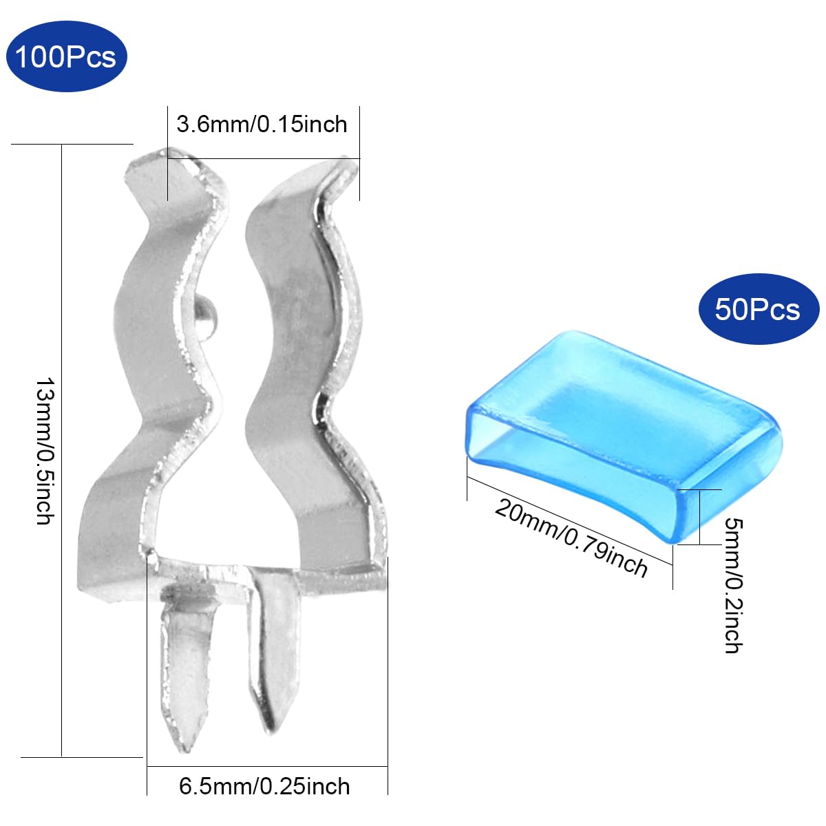 Xiatiaosann 100pcs Fuse Clips 5x20mm Glass Ceramic Tube Holder Clamps with Fuse Clip Protective Cover - Image 2