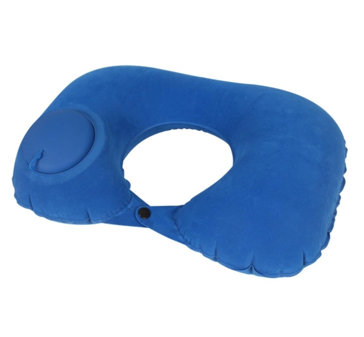 Nackenkissen Auto Nackenkissen Reise Aufblasbares Reisekissen Beflockung Reisehalsluftkissen Tragbare Flugzeugkissen Travel Essentials(Blue)
