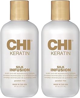 CHI Keratin Silk Infusion,Hydrating Hair Serum For Restoring Softness & Shine,Helps Dry,Damaged Hair,Sulfate-free,6 Oz,(Pack of 2)