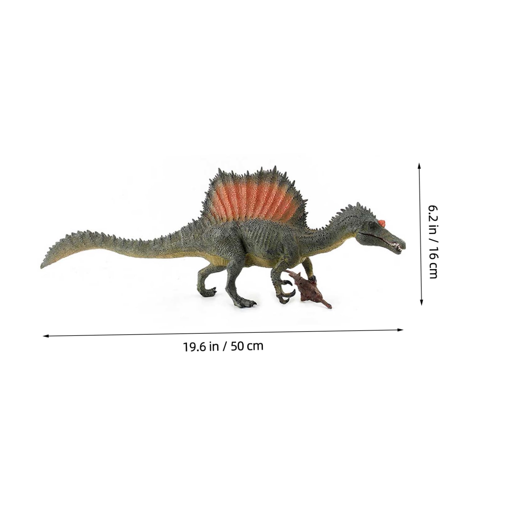 Beaupretty Figura Realistica di Spinosauro, Dinosauro in Plastica Mascella Mobile, Decorazione per Scrivania e Casa, Figura Preistorica