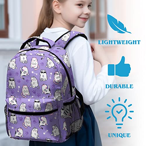Cat Pattern Rucksack Cat Backpack Cute Cats Animal Pattern Bookbag Lightweight Backpack-05 ...