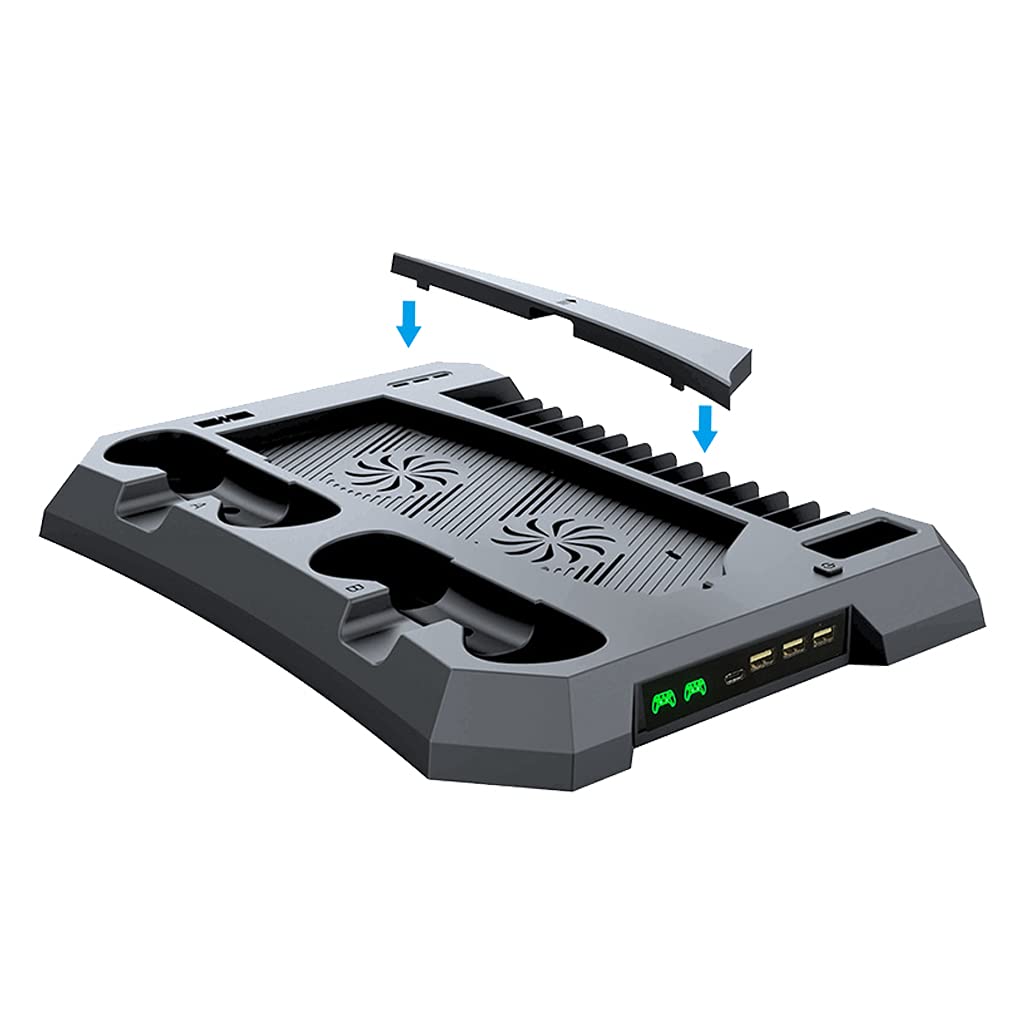 Supporto verticale ad alta efficienza Stazione di ricarica di raffreddamento 2 Ventola di raffreddamento Supporto per disco Supporto verticale con ventola di raffreddamento con caricatore controller