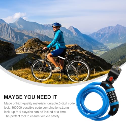 Antivol à code mécanique vélo câble en acier bleu résistant VTT