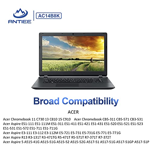 ANTIEE 15.2V 48Wh AC14B8K Batteria di ricambio per...