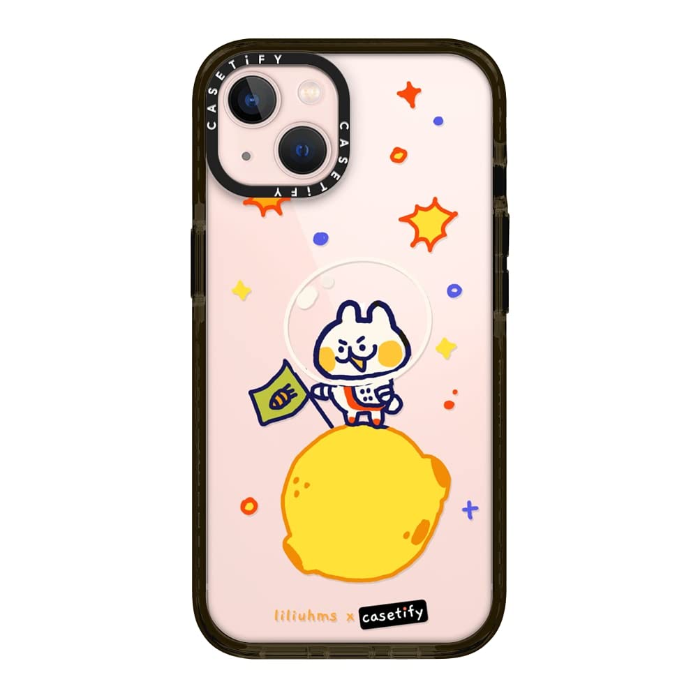 CASETiFYImpact iPhone 13 Case [6.6ft Drop Protection] - Bun in Space - Clear Black