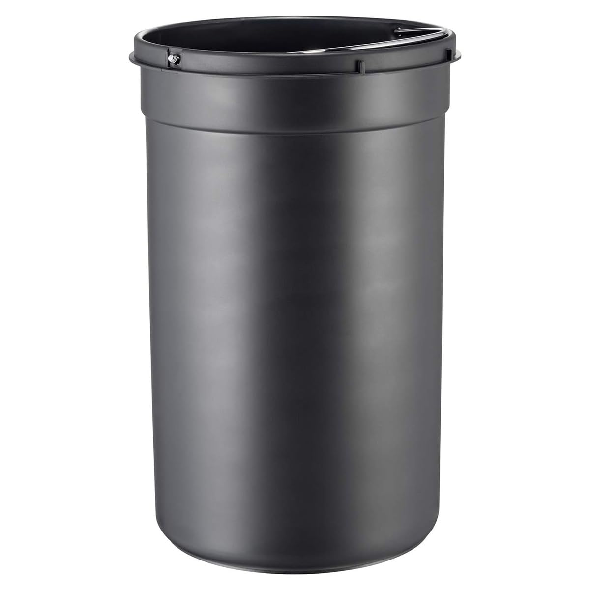 WESCO Kickmaster Junior - Cubo de basura (chapa de acero con recubrimiento en polvo, 12 litros de volumen, bandeja de plástico, tapa de ranura), color arena mate