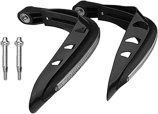 mewmewcat Protetores De Mão,2 unidades Protetor de mão universal para motocicleta Protetor de mão com luz LED Protetor de mão para motocicleta