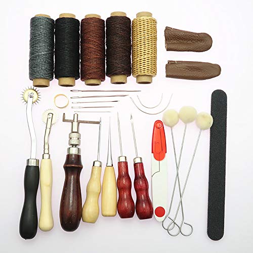 Ensembles de main pour cuir kit de 26 pièces avec outils de coupe