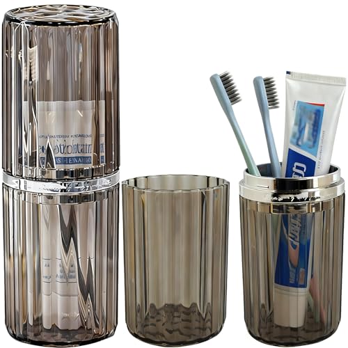 Large Travel Toothbrush Case Portable Travel Toothbrush Holder, Toothbrush Travel Cup for School...