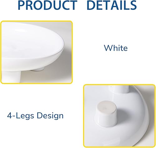 Miniatura 7 de Frutero de cerámica para encimera de cocina, cuenco decorativo grande de 10 pulgadas para decoración del hogar, cuenco de pedestal moderno con