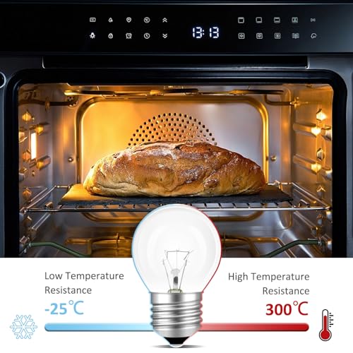 SCNNC Backofenlampe E27 300 Grad Hitzebeständig 230V Backofen G45 Dimmbar, 400LM Warmweiß 2700K, 45MM Globe Klar Ofenlampe E27 G45 für Ofen, Lava Lampe, Mikrowellen, 5 Stück