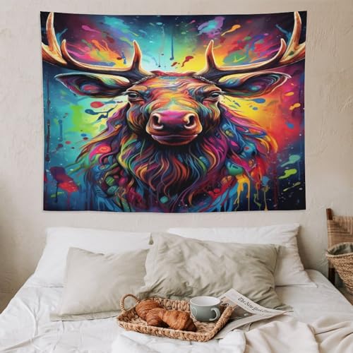 Tapisserie tenture murale élan avec impression 3D haute définition - 6