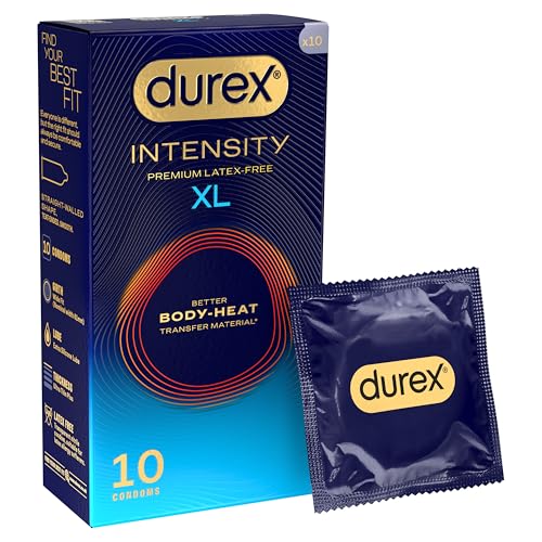 Durex Intensity Condoms 10s XL Fit Better Body Heat Transfer Latex Free Ultra Thin Plus Our Thinnest Condom Yet Transparent Moulds to Your Shape