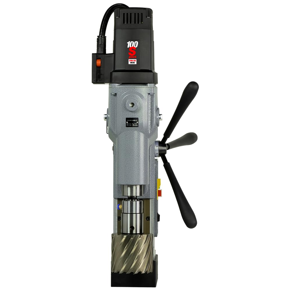 ECO.100S+/T EU2 Perceuse Magnétique - Forets Circulaires 100 mm - Tension d'Alimentation 220-240 Volt, Fréq. 50-60 Hertz - Connecteur EU - Rotation Bidirectionnelle