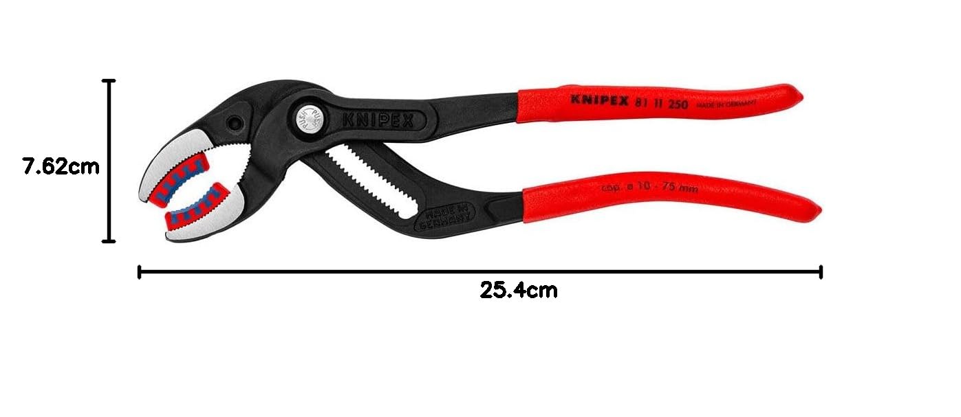 KNIPEX Alicates de agarre de tuberías: mandíbulas de plástico reemplazables