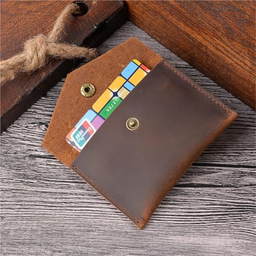 Wallet Business Card Holder Snap Button Coin Purse Simple Business Card Holder(Blue)3