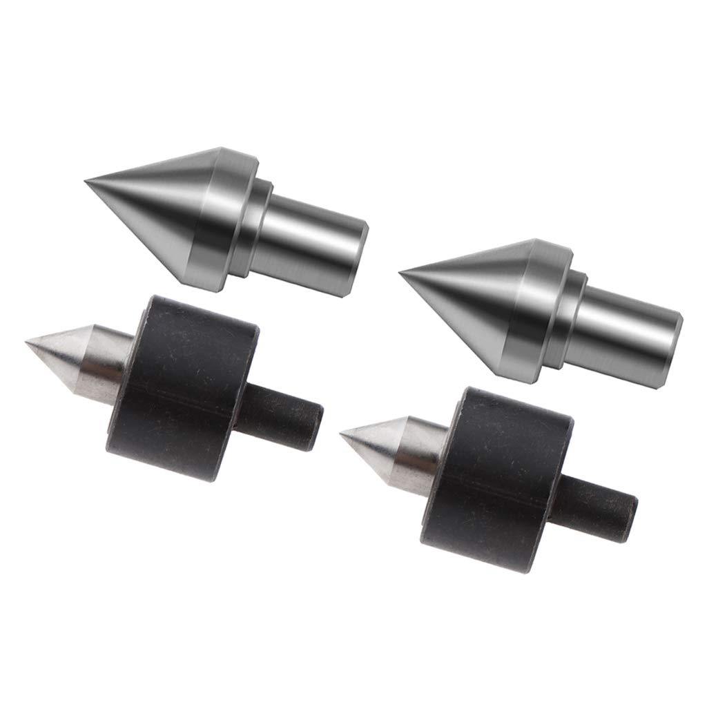 Fenteer 4Pcs Lathe Tailstock Center Live Bearing Thimble and Drill Chuck Adapter Great for Metal/Wood Turning