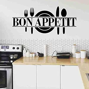 KREEPO Bon Appetit- Wall Sticker for Cafe, Restaurants, Kitchen Wall Stickers Stylish Kitchen Art