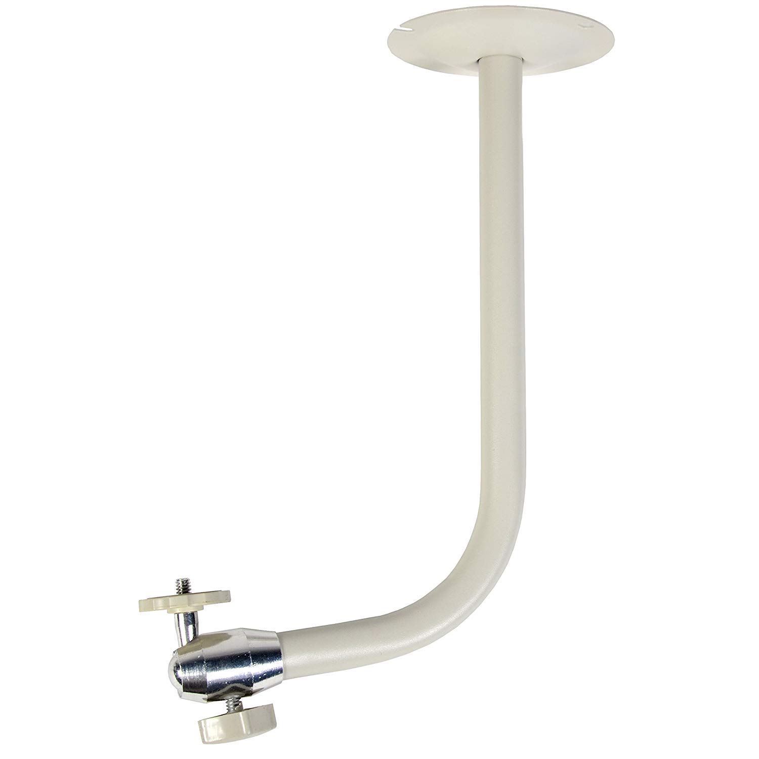 VideoSecu Wall Ceiling J Mount Bracket Aluminum Alloy Tilt Pan Arm Stand Curved for Some Mini Projector CCTV Security Camera DVR Housing Home Surveillance System with 1/4" 20 Thread WUL