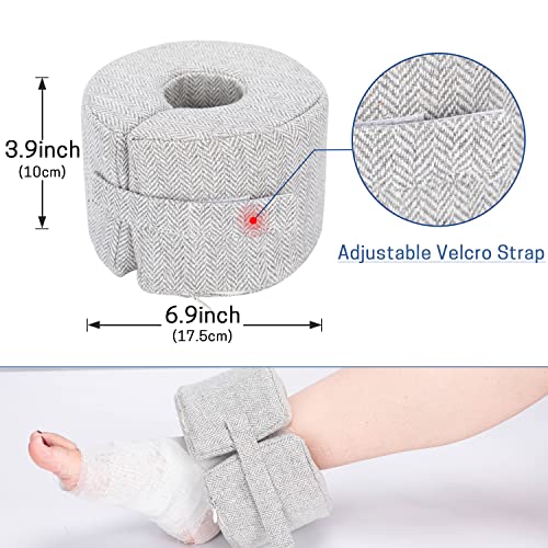 Image of SWISSELITE Foot Elevation Pillow Ankle Heel Protector Wedge Foot Support Cushion Anti-Bedsore Zipper Removable Cover Sleeping Rest - Nursing Cushion for Recovery