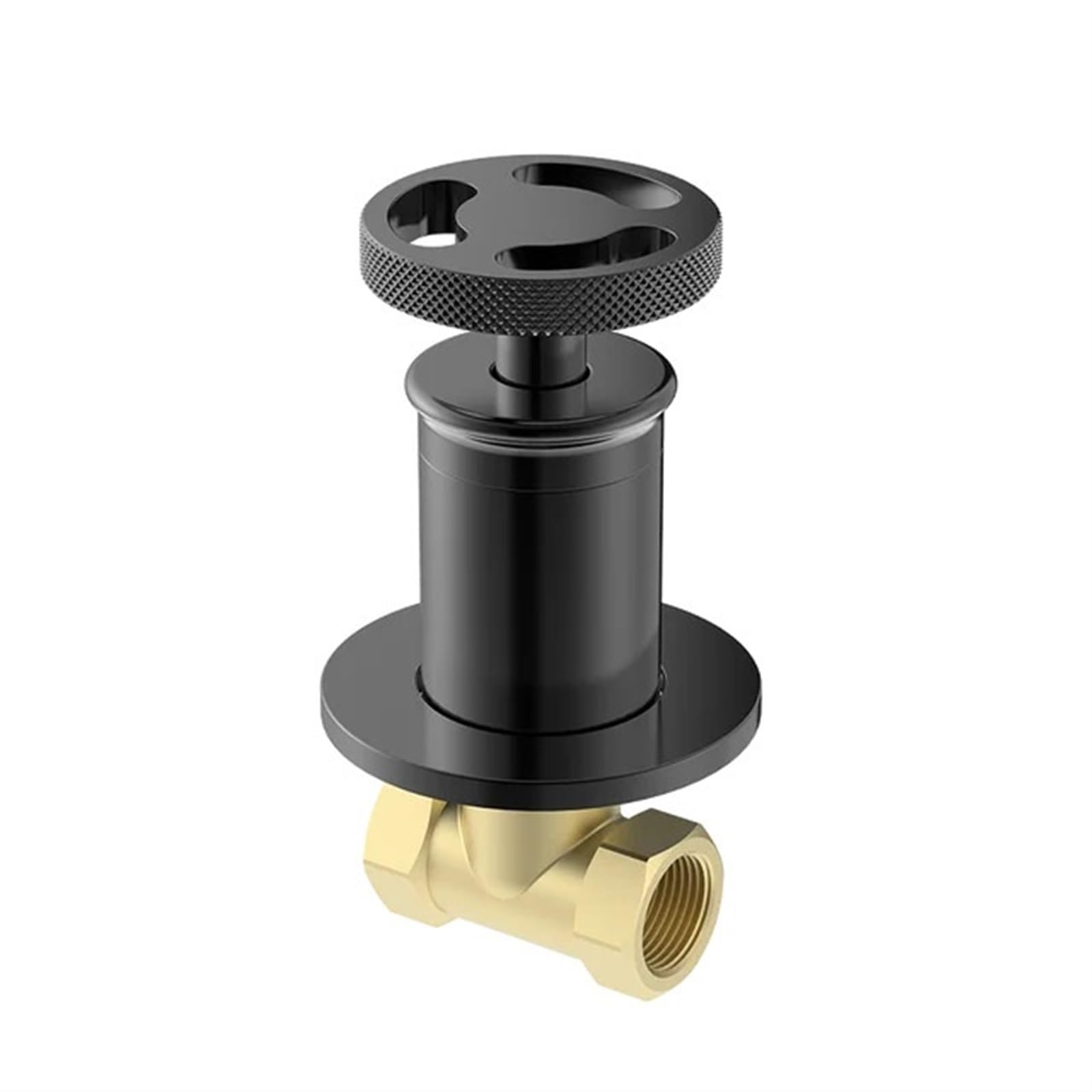 Vanne d'arrêt d'angle haut de gamme en laiton noir mat WB8508 G1/2
