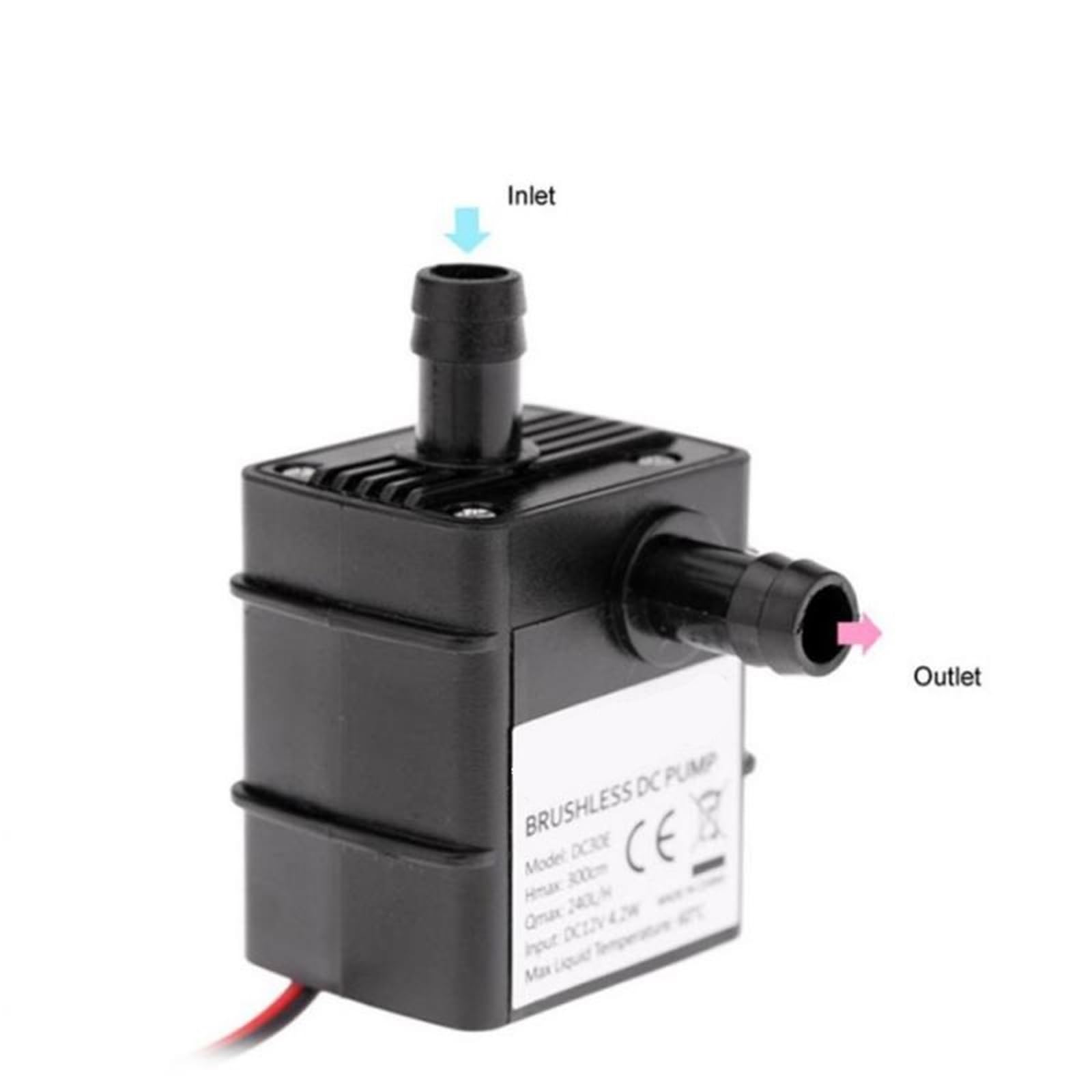 4,8 W 5,8 W 240 l/h cicha pompa do akwarium DC 12 V 24 V solarny silnik bezszczotkowy pompa zanurzeniowa do basenu (12 V 4,8 W)