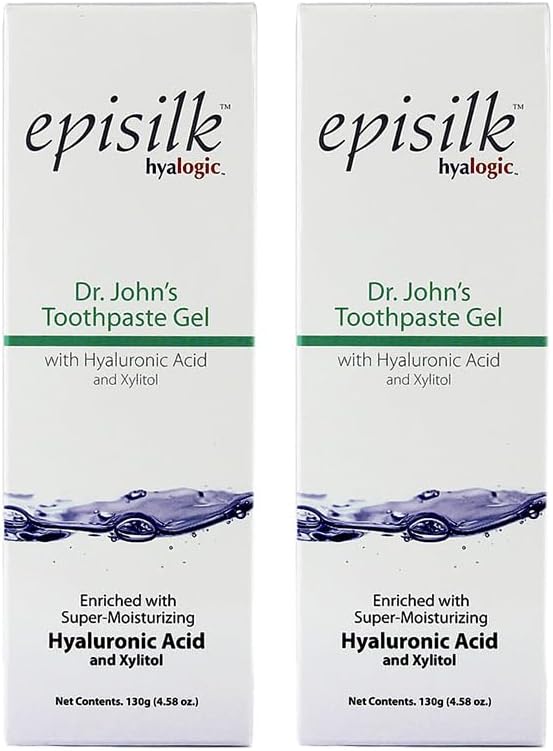 Hyalogic Dr. Johns Gel Dental, 5 Gramas (2 Pacote) - Pasta Dental Sem Flúor e Sabor Refrescante