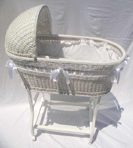 wicker bassinet bedding