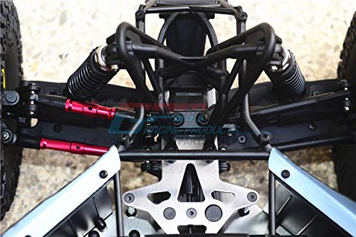 GPM For Losi 1:10 Rock Rey LOS03009 / Hammer Rey U4 LOS03030 Upgrade Parts Aluminum Adjustable Front Upper Arm With Tie Rod Design - 1Pr Set Orange