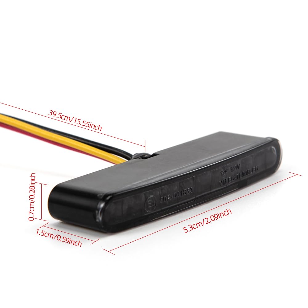 Motorrad Rücklicht LED Heckleuchten Bremslicht Stop Rote Lampe für Chopper Bobber Cafe Racer