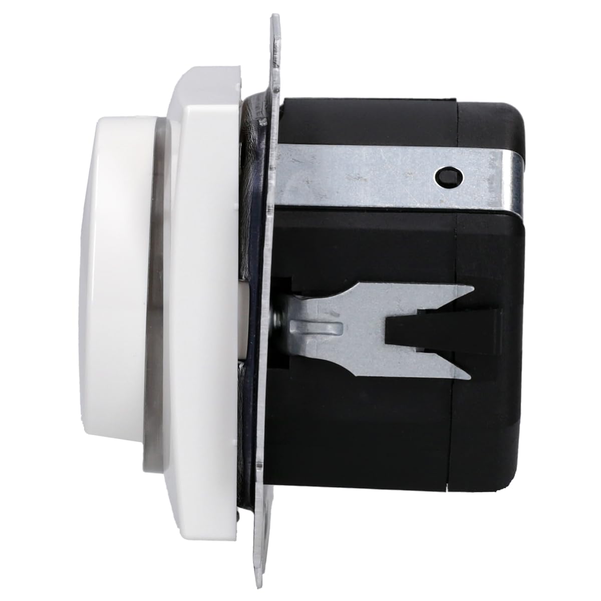 BUSCH-JÄGER, LED-Drehdimmer (LED Dimmer) 6523 U-102 mit Dimmerscheibe Zentralscheibe 2115-914 in Balance Si alpinweiß (6523U 102) 6523U102