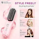 Quick Styling Cordless Heated Hair Comb – 2026 Upgraded Version | Ionic & Ceramic Hair Care, Fast Heating, 3 Adjustable Heat Levels, Type-C Port
