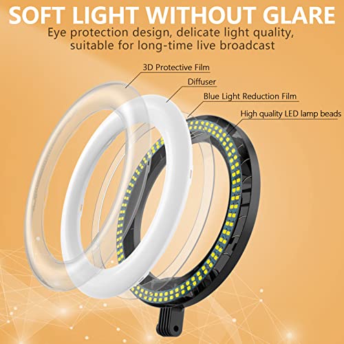 Selfie Ring Light With Stand And Phone Holder, 12" Led Phone Stand For Recording With 63" Adjustable Tripod Stand, Dimmable Circle Lights For Video Recording/Live Streaming/Photography/Youtube/Tiktok #TOP2