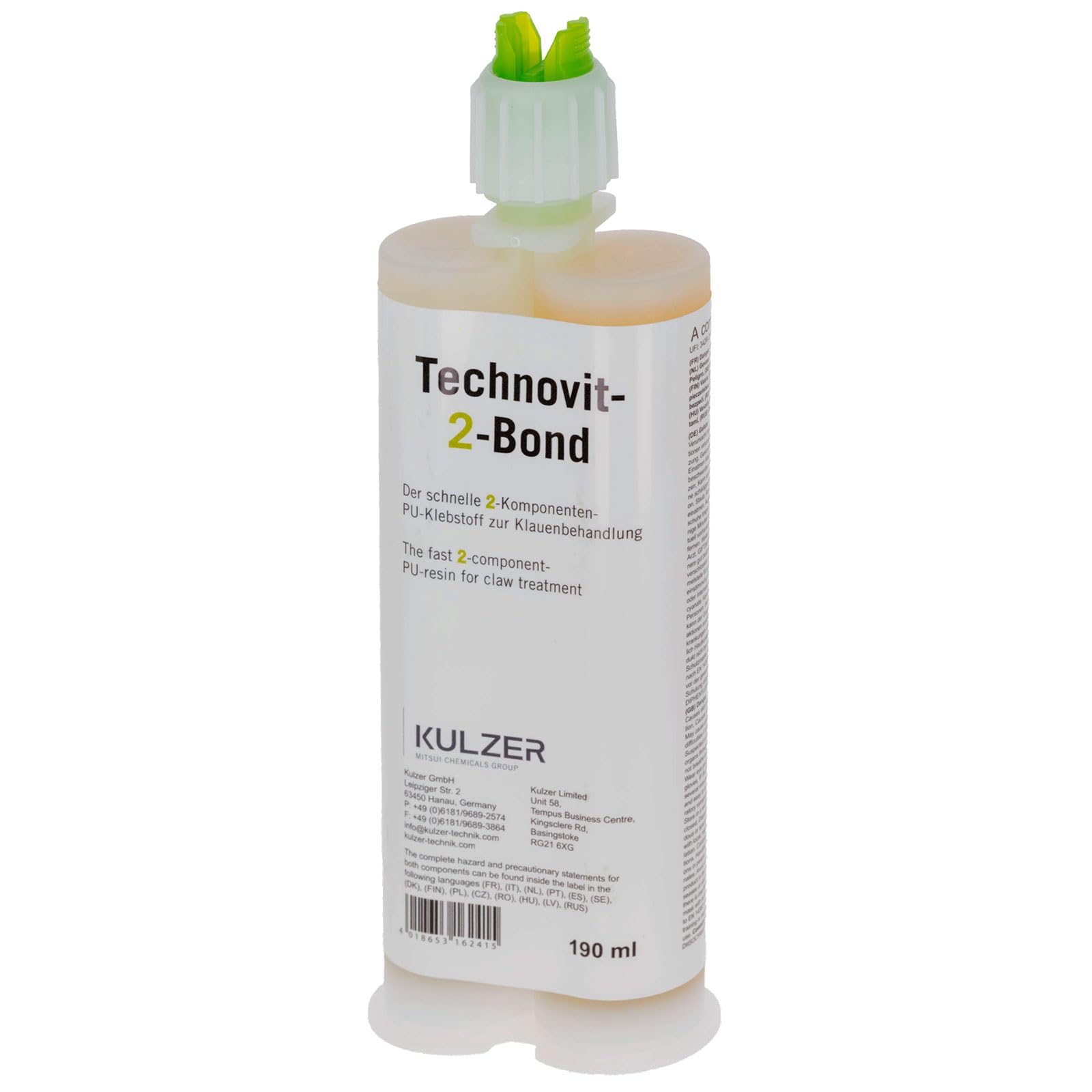 Kulzer Technovit-2-Bond für Klauenbehandlung | 2-Komponenten-PU-Klebstoff, 190 ml, Schnelltrocknend