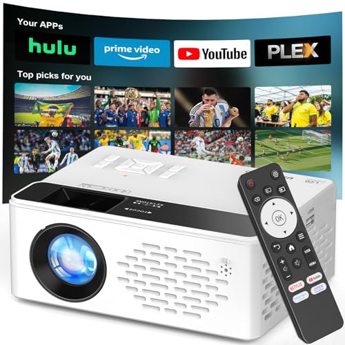 TMY Native 1080P Smart projector with WiFi and Bluetooth, Compatible with Netflix/Prime...