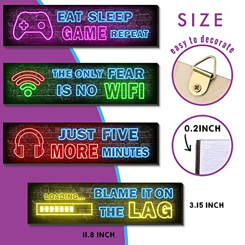 Neon gaming poster close-up